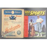 1928 Irish Golf Magazine - full of golf adverts and articles, and a World Sports magazine with Bobby