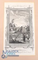 Early 18thc Dutch Kolf Engraving Scene titled 'Natives of Holland - Engraved for Moore's Voyages and