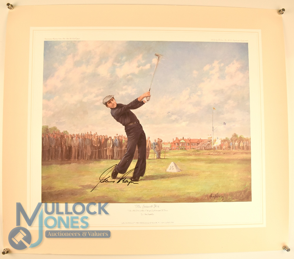 Autograph - Gary Player signed limited edition (159/850) Alan Fearnley print of the 'The Sixteenth
