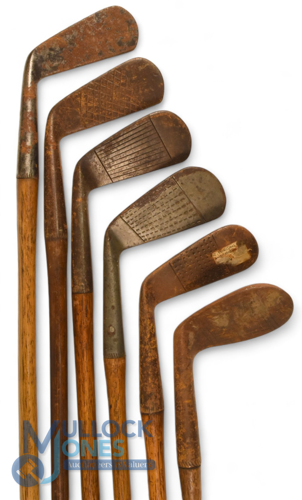6x Assorted L stamped irons incl Scottie niblick, Geo Forrester, Elie cleek, an Anderson and Blyth - Image 2 of 2