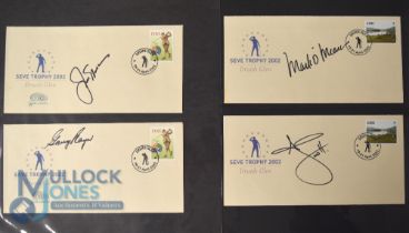 Golf Autographs - Signed First Day Covers features 8x signatures including Jack Nicklaus, Mark O'