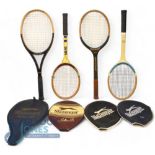 Tennis - Selection of Vintage Tennis Rackets. All made by Slazenger to include various models: