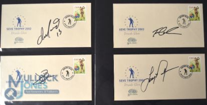 Golf Autographs - Signed First Day Covers features 8x signatures including Paul Lawrie, Nick Faldo