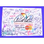 2008 Arnold Palmer Invitation Golf Tournament profusely signed embroidered pin flag (50#) played