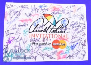 2008 Arnold Palmer Invitation Golf Tournament profusely signed embroidered pin flag (50#) played