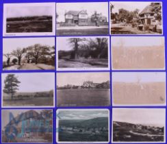 Interesting collection of early 20th century English Golf Links b&w postcards (12) to incl 8x