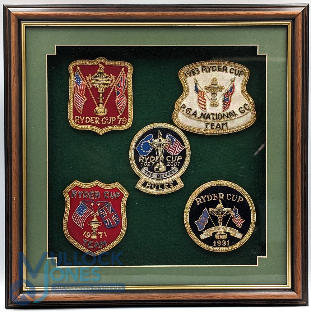 1972-2001 Ryder Cup Official Threaded Badges Patches, a fine collection to include: 1971 National