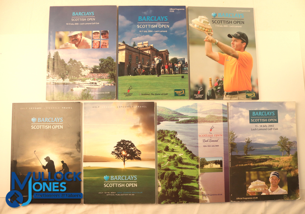 Autographs - multi-signed selection of Scottish Open Loch Lomond Golf Programmes (7): features