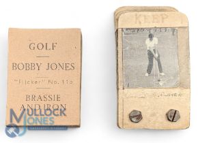 Bobby Jones Flicker Book titled Brassie and Iron, No.11b with a reproduction cover, having ink