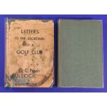 Nash GC Golf Humour Books (2) - to incl 'Letters to The Secretary of a Golf Club" 1st ed 1935