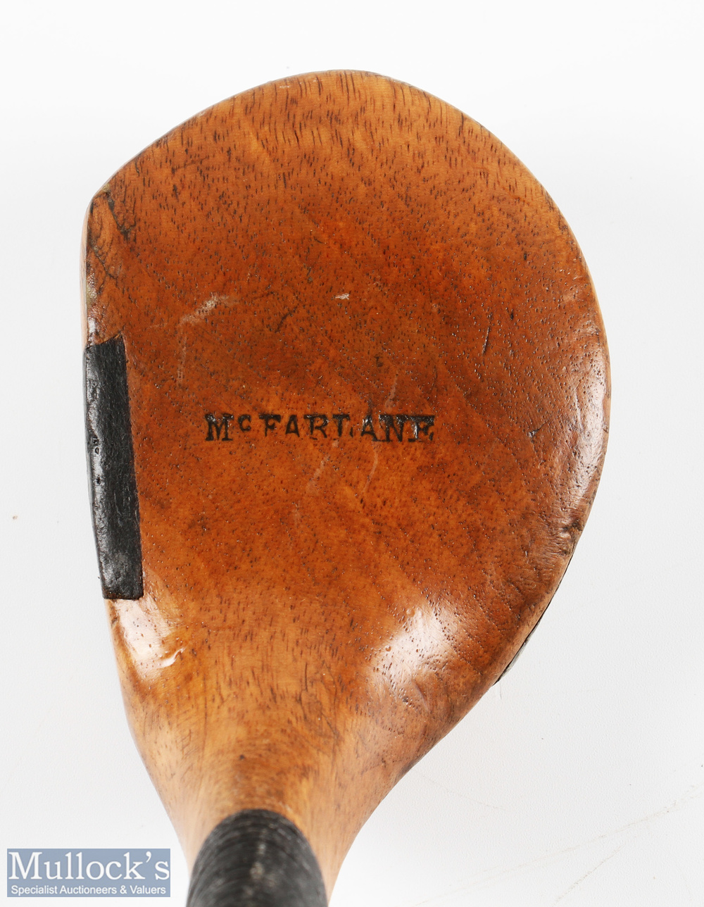 Fine (William) McFarlane Fereneze Golf Club Scare Neck Golden Persimmon Driver c1907 - with - Image 3 of 4