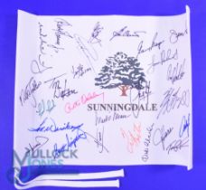 Sunningdale Senior Open Golf Championship profusely signed Sunningdale the pin flag (29#) - signed
