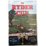 GOLF, programme, The Ryder Cup, GBR v USA at Lindrick October 1957, some scuffing to spine, slight