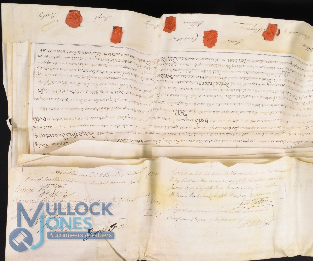 Somerset - Lease of an Inn: extensive indenture on nine sheets of parchment dated September 29th - Image 2 of 4