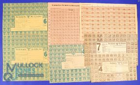 WWII German Ration Stamps Sheets - mixed rations include Margaine, Butter, Bread, Sugar, Coffee, for
