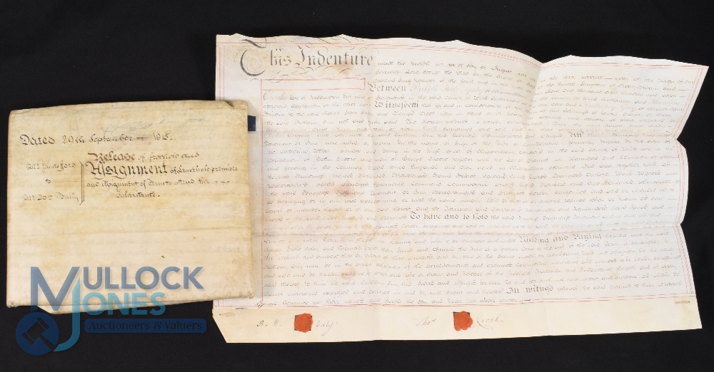 Somerset - Lease of an Inn: extensive indenture on nine sheets of parchment dated September 29th
