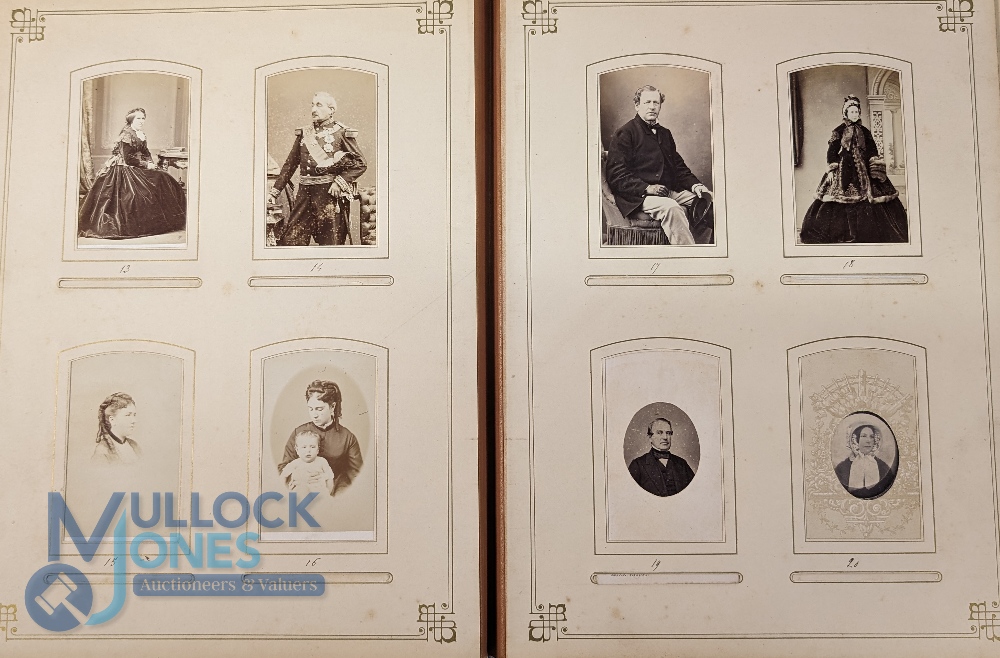 Grand Tour Pietra Dura Photograph Album. Having 9 hand painted panels on the front cover largest - Image 8 of 8