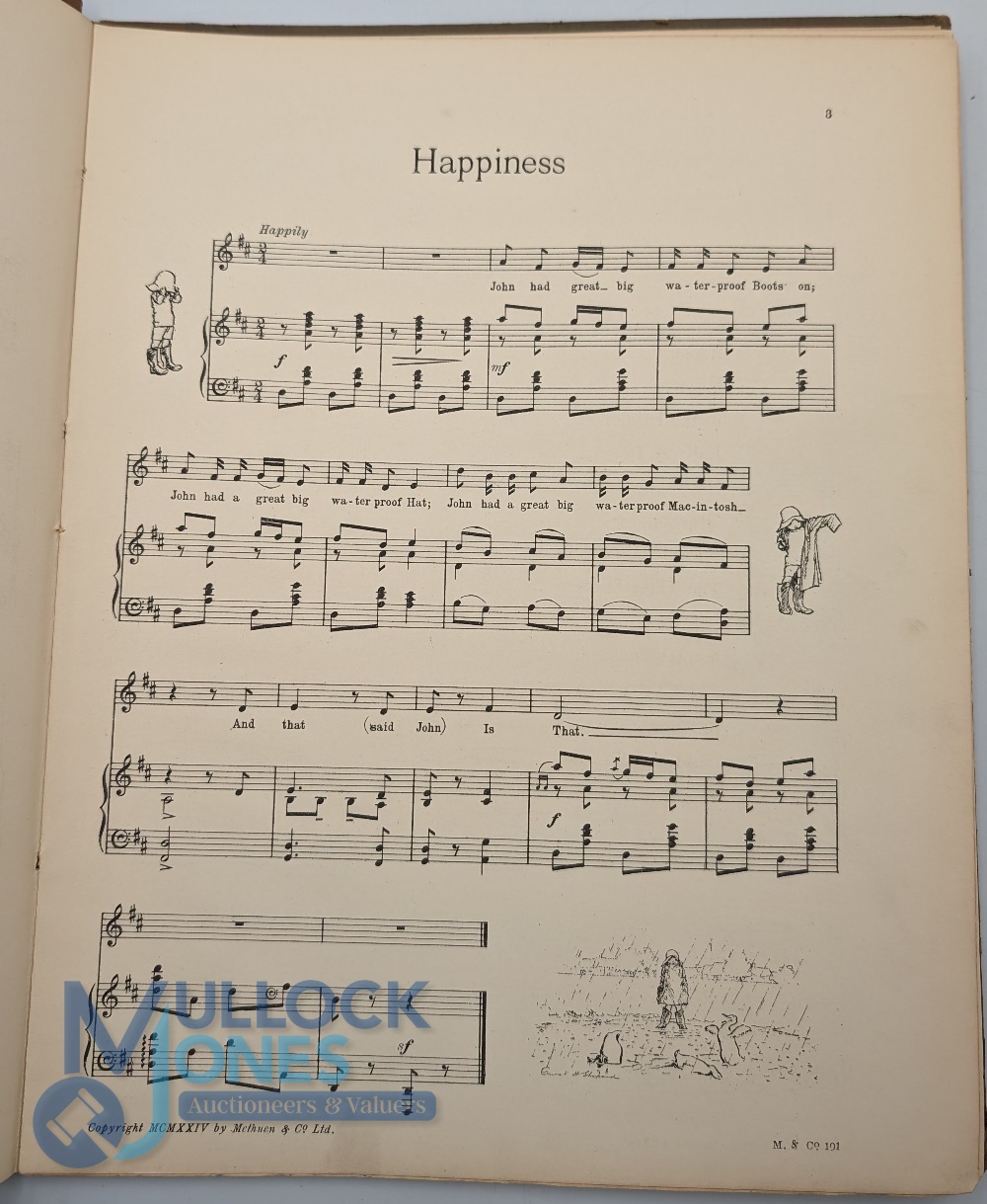 Winnie The Pooh: Songs from Now We are Six by A A Milne, with illustrations by E H Shepherd, - Image 3 of 3