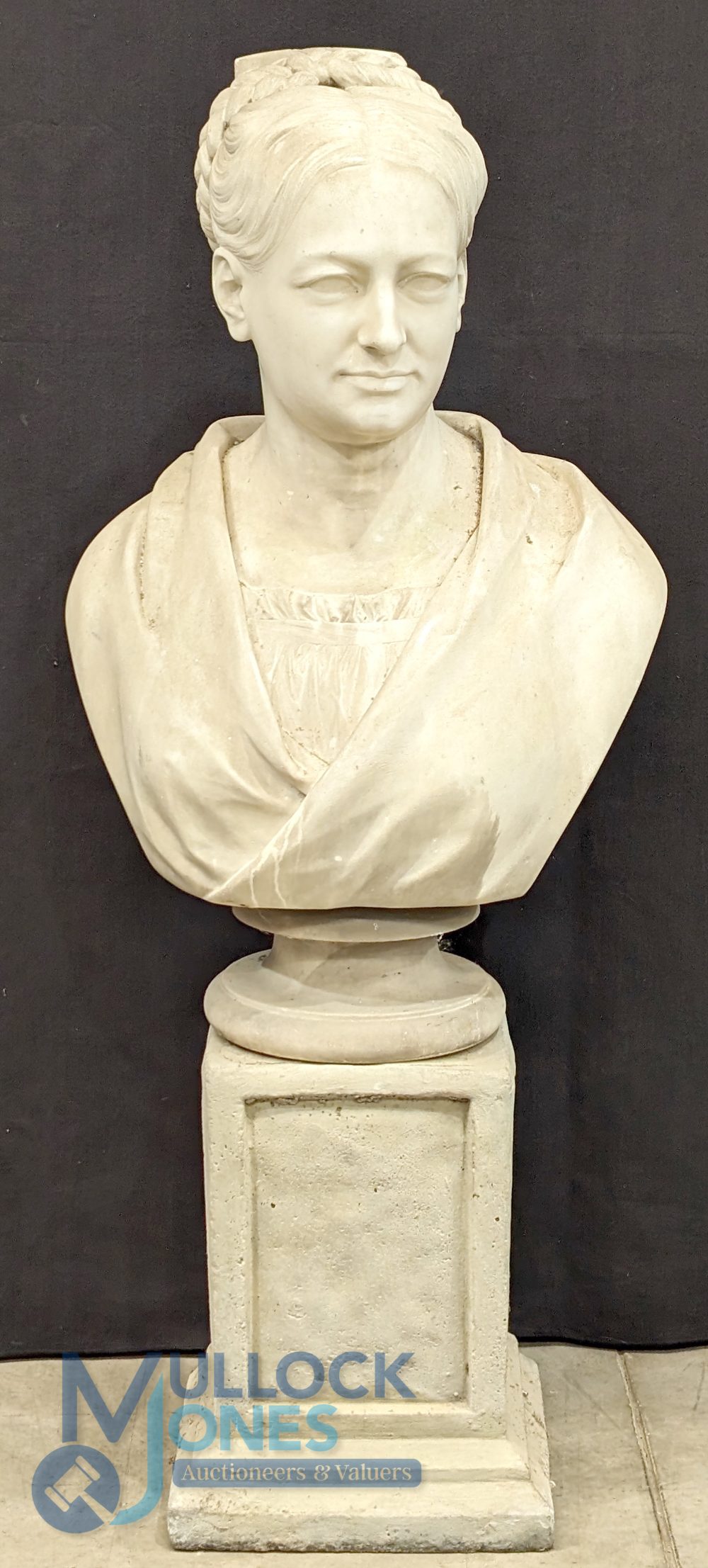 1870 Catharine Allison Fellows Sculpture Marble Female Bust, 30cm tall heavy sculpture, dated 1870 - Image 3 of 3