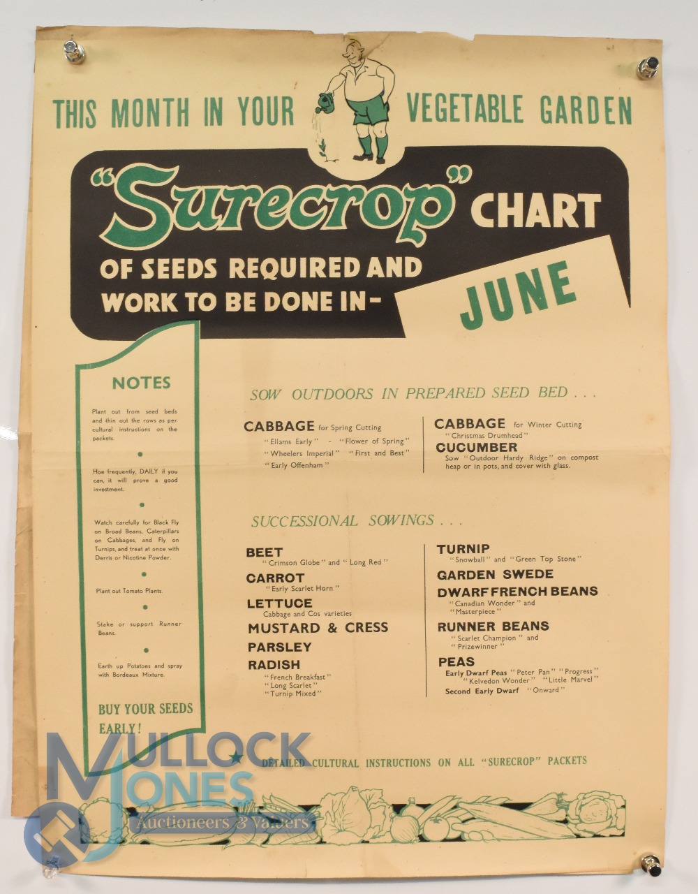 Agriculture - Posters: group of approx. seven posters printed in green and black advising on seed - Image 6 of 8