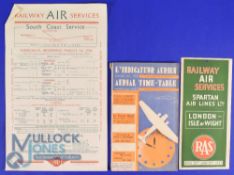 Aviation - Railway Air Service & Spartan Air Lines, April 1935 - 3-fold publication illustrating