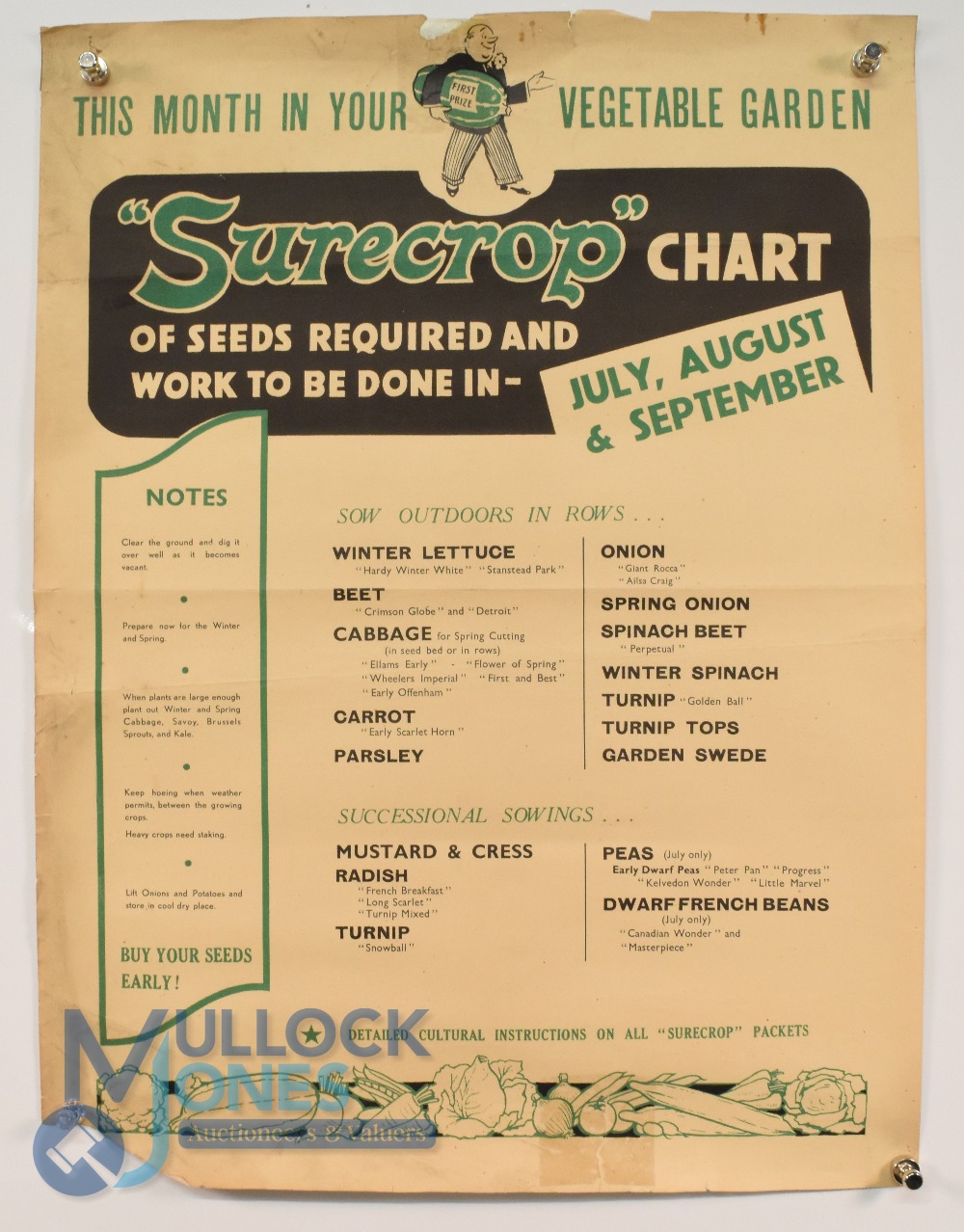 Agriculture - Posters: group of approx. seven posters printed in green and black advising on seed - Image 7 of 8