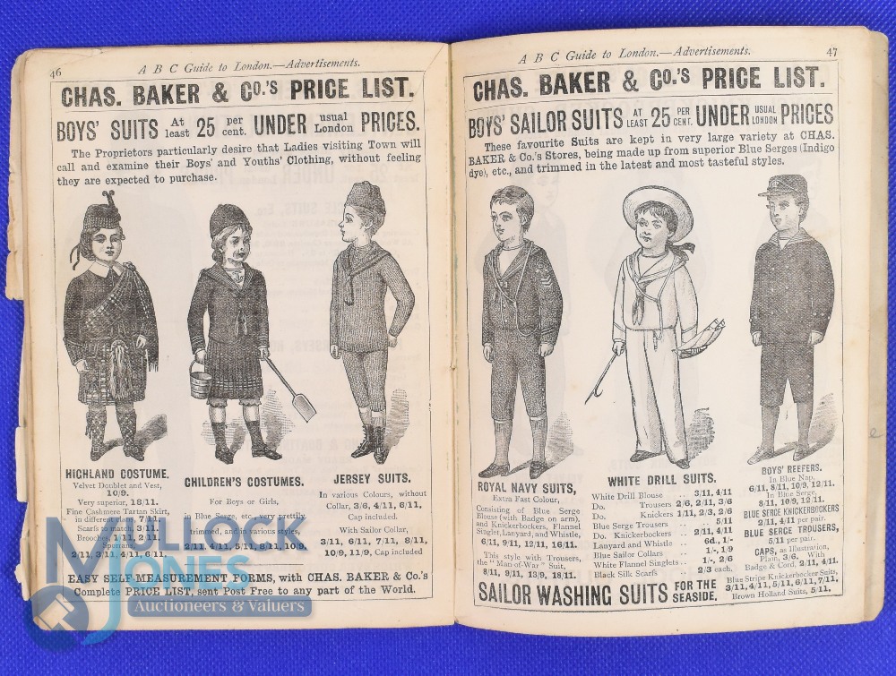 Charles Baker, Oxford Street, London 1887 - an 18 page Gentleman's and Children's clothing catalogue - Image 2 of 2