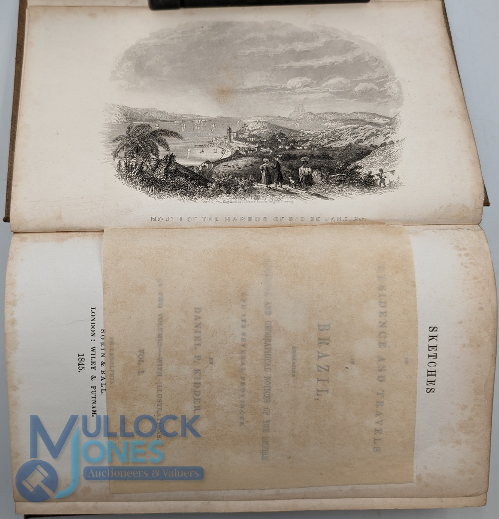 Brazil - Sketches of Residence and Travels In Brazil by Daniel F Kidder 1845 - a 369 page book - Image 2 of 2