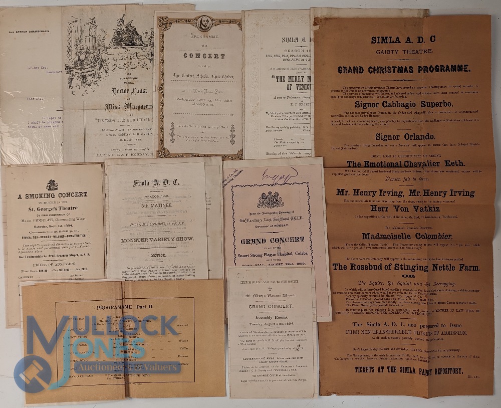 The British Raj - India 1890s: A collection of 14 programmes for a variety of entertainments,