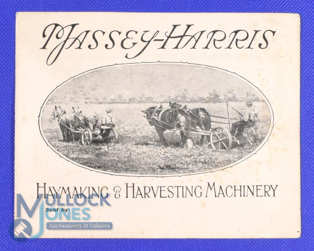 Massey Harris Harvesting 1910 - 20s Handbill - A fold out 8 page catalogue illustrating and