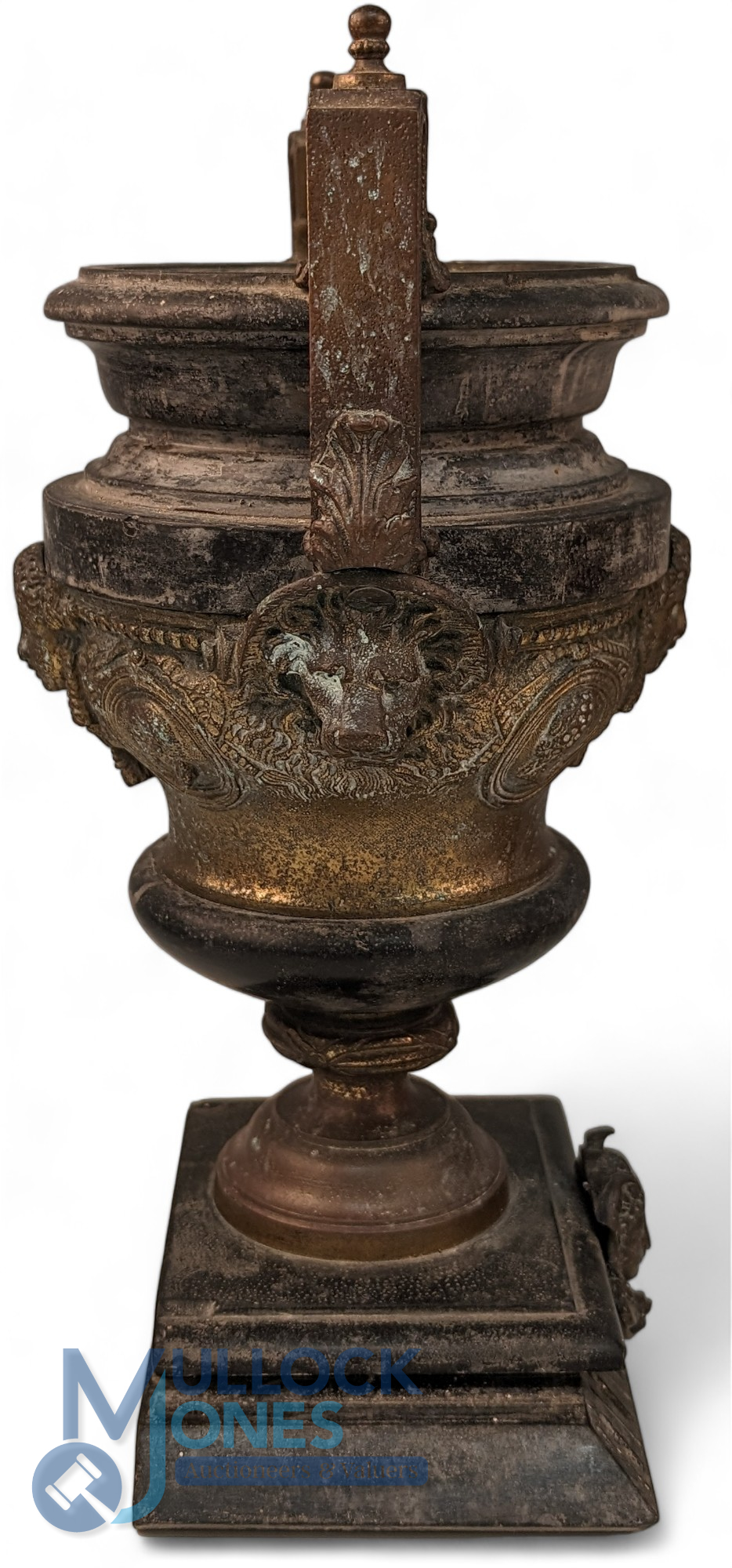 Grand Tour 19th century French Urn. Twin handled with Lion head design having female and male - Image 2 of 4