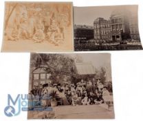 Boer War: three original photographs, one showing the Pass Office Staff in Pretoria 1900, the second