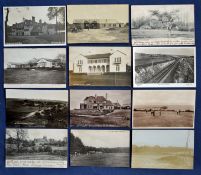 Interesting collection of 20thc English Golf Clubs b&w golfing postcards (12) to include 2x