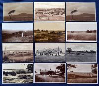 Interesting selection of English Golf Links b&w postcards from the first half of the 20th century (