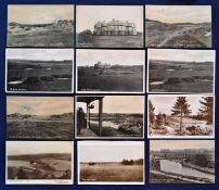 Interesting collection of English Golf Links b&w postcards from the 1900s onwards (12) to include 7x