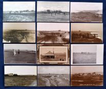 Interesting collection of Felixstowe Golf Links b&w postcards from the early 1900s onwards (12)