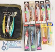 A collection of artificial lures, as follows: 5x Yo-Zuri Christal Minnow (new). 3x Rapala Magnum (