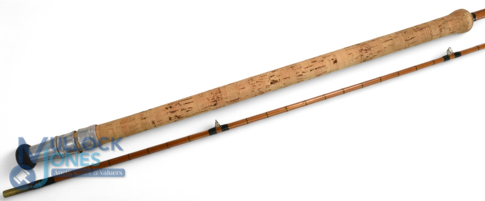 Milward, Redditch Mk1V Avon 10' 2 piece split cane rod, refurbished, green close whipped, low bridge