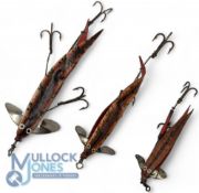 A Collection of 3 Hardy Bro Swallow Tail Fishing Lures, a 5 1/2