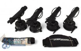 2x pairs of Vac-Rac rod holders, both work well. An Orvis wader belt. Overboard harness. (4)