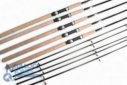 A collection of 5 Masterine John Wilson Ideal XL carbon spinning rods WYS 100 - 10ft 2pc, 26