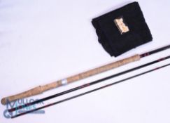 Bruce & Walker hand built Cordon Bleu carbon salmon fly rod, 145ft 3pc line 8/10#, 24