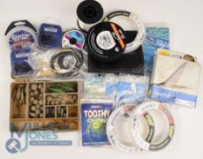 A collection of sea fishing terminal tackle, as follows: Rio XS Bone Fish WF9F. 3x spools salt