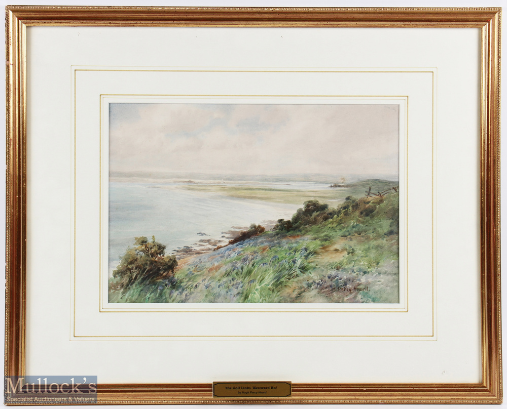 H Percy Heard - RBA, RA, Walker Gallery (1866-1940) The Estuary and Golf Links Westward Ho! North