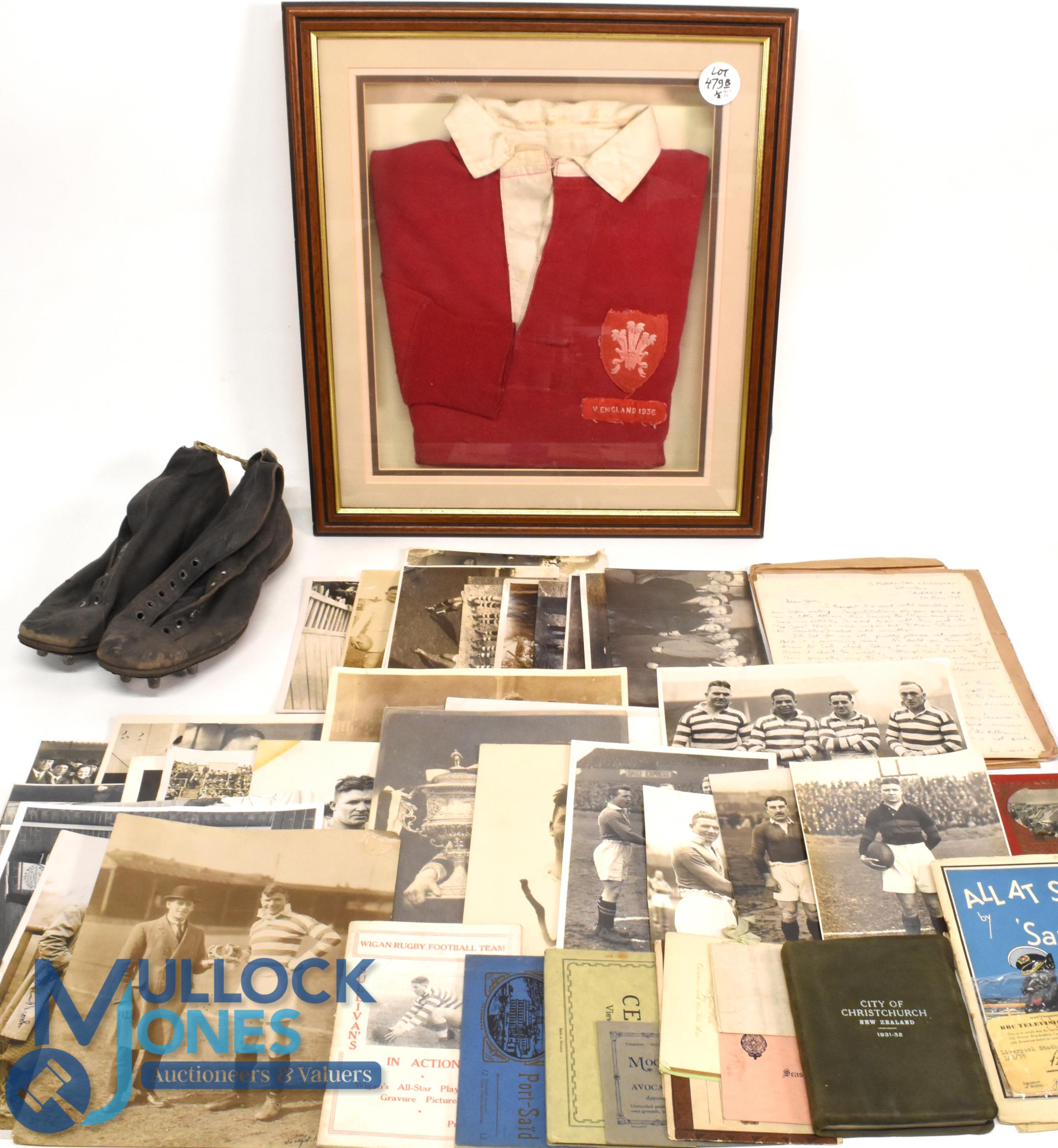 1920 on: Jim Sullivan Archive, Wales R League Jersey etc (Qty): Marvellous selection around the
