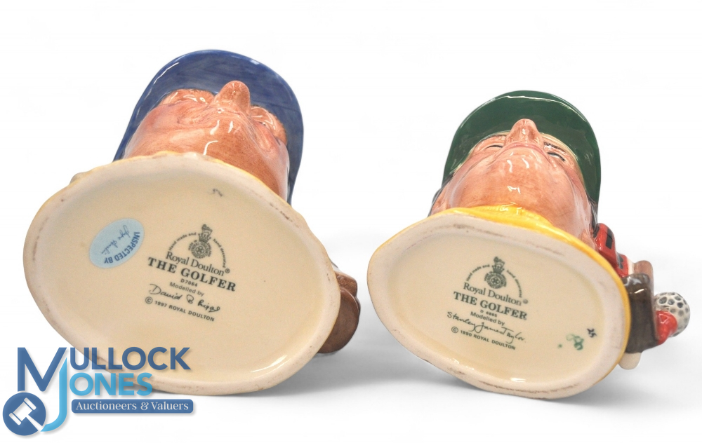 Royal Doulton The Golfer. Large D7064 Modelled by David P Biggs 1997, Medium D6865 Modelled by - Image 2 of 2