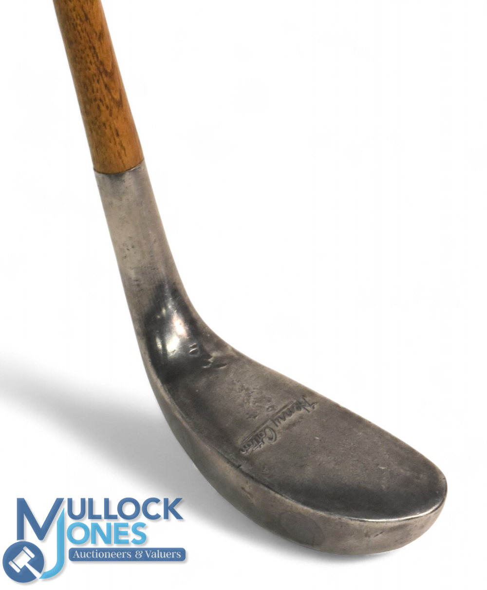 Cotton Mills alloy mallet head putter with chamfered leading edge stamped 'Henry Cotton' to the - Image 2 of 3