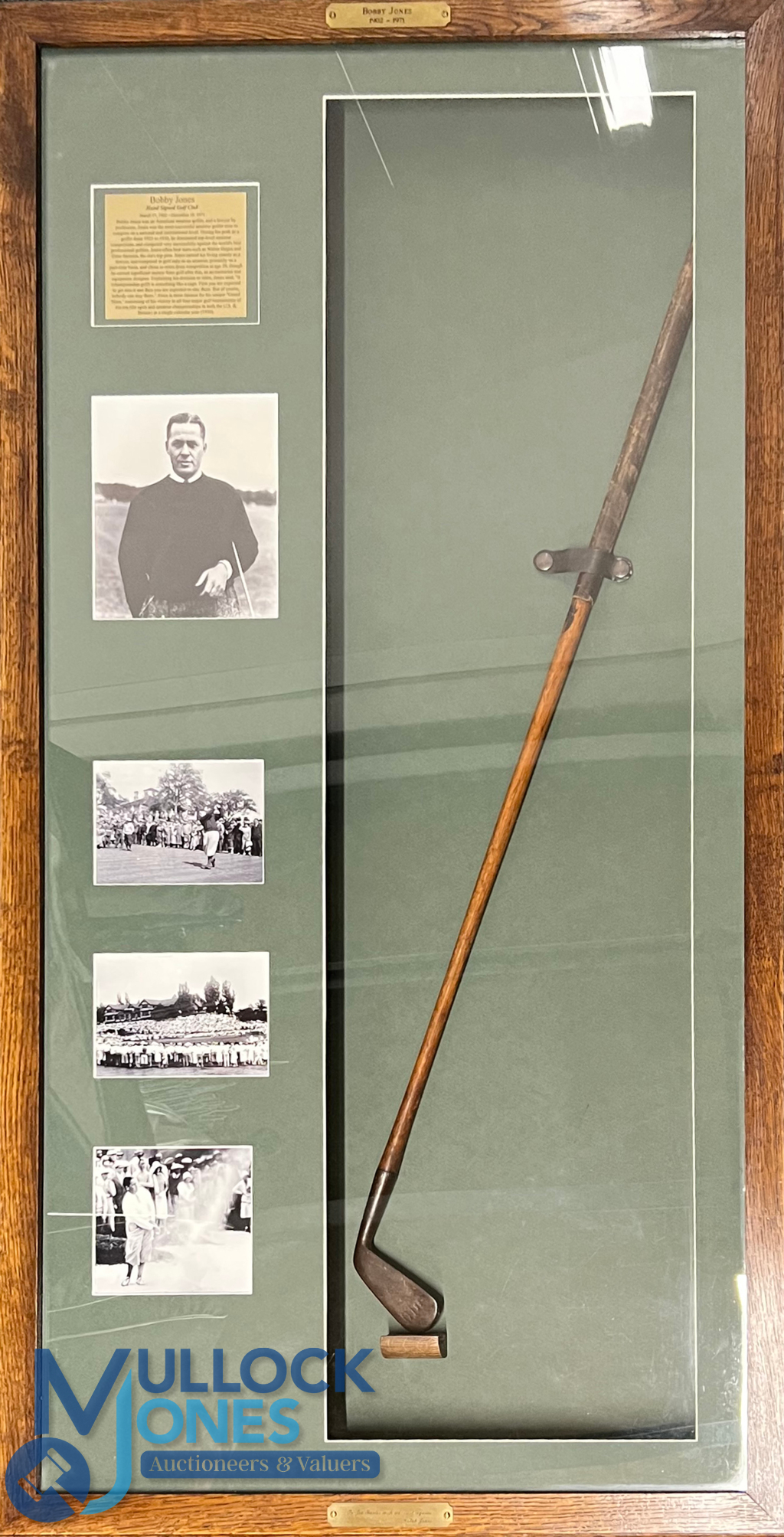 Autograph - Bobby Jones Signed hickory mid-iron - bears a faded inscription 'For Joe Baxter - with - Image 4 of 4