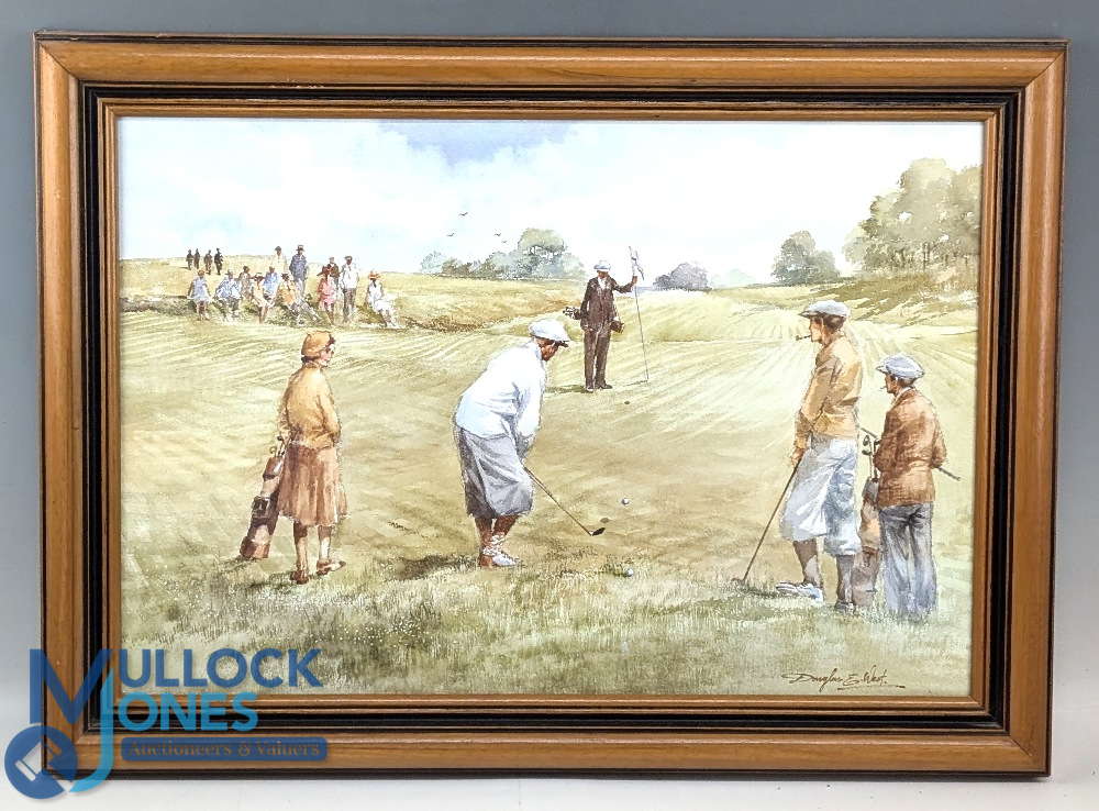 Douglas E West Golf Print, well framed - size #48cm 66cm