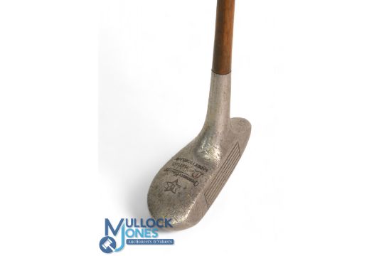 Gibson of Kinghorn torpedo styled centre shaft alloy mallet head putter showing the maker's mark and - Image 1 of 3